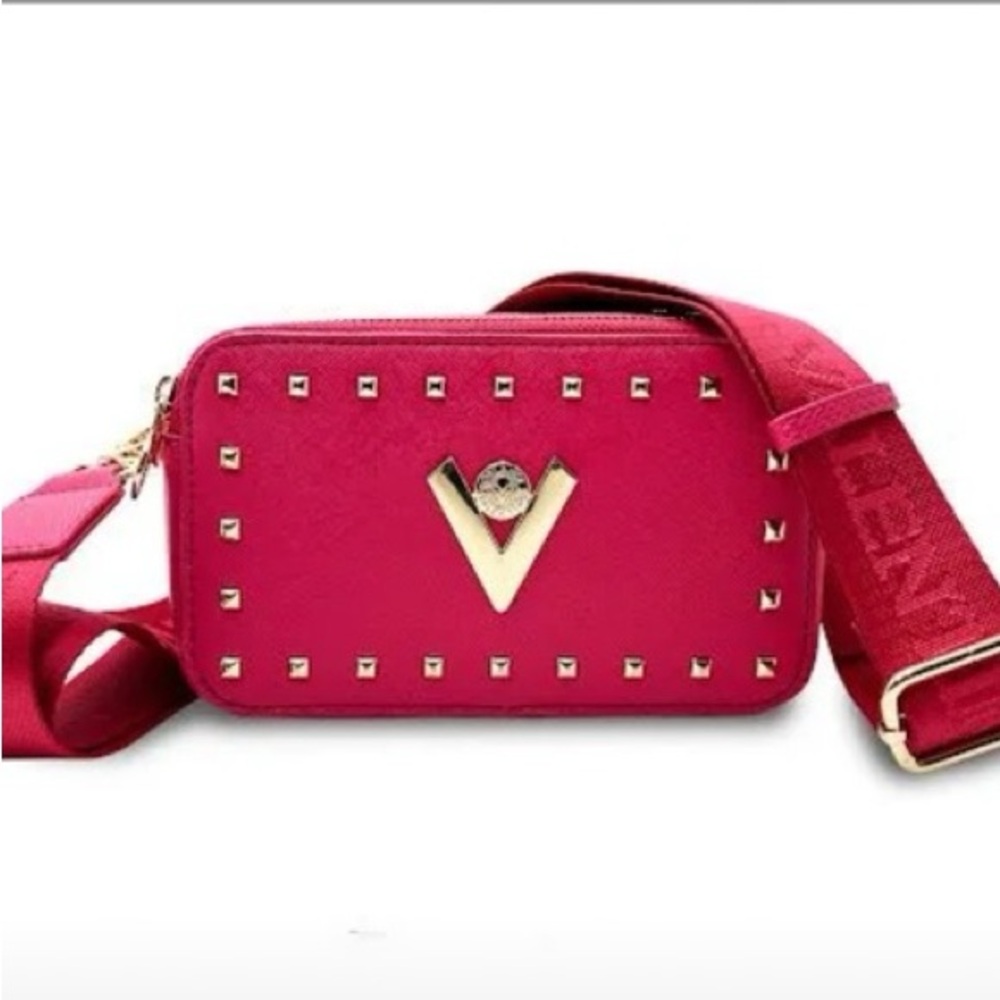 NEW Valentino Orlandi Studded Pink Crossbody Bag